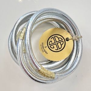 BUDHAGIRL SILVER ALL WEATHER BANGLES SIZE SMALL